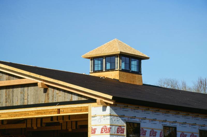 The cupola, complete with insulation and windows