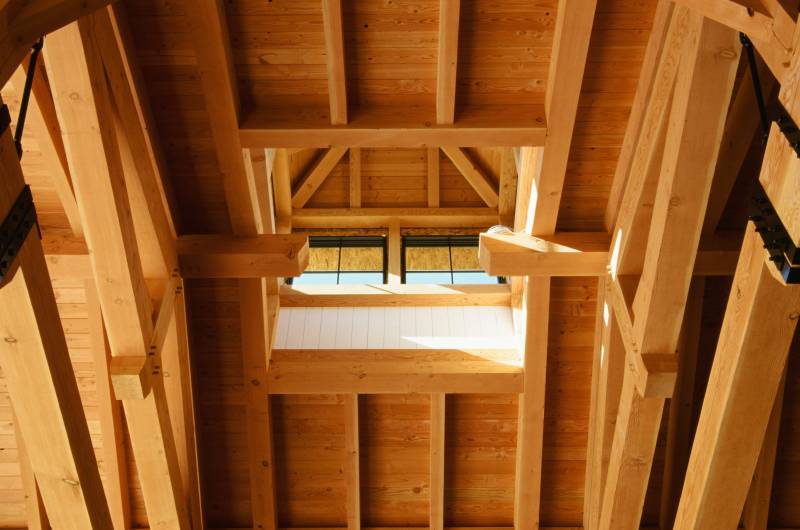 The cupola’s interior, now with windows