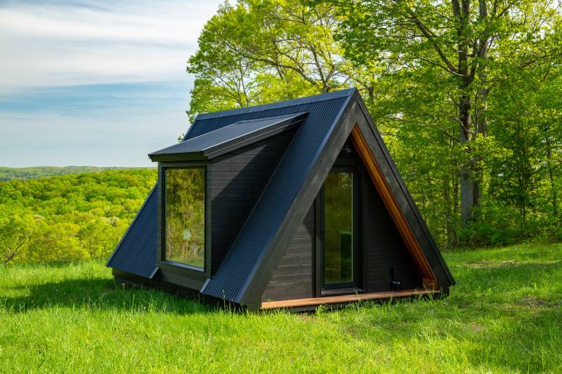 12' x 18' A-Frame Cabin Shown with Options