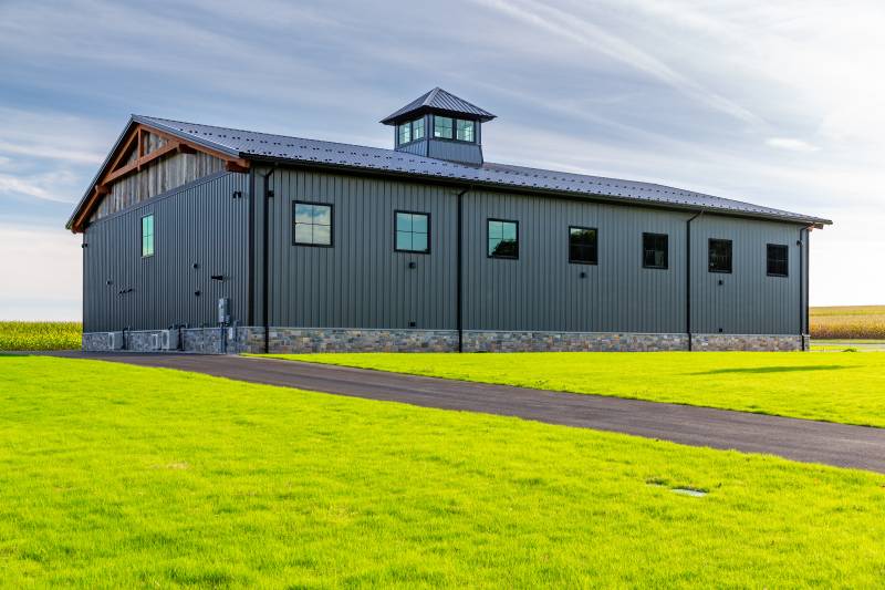 Andersen series windows • Timber frame cupola • Airplane hangar