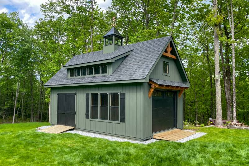 14' x 24' Grand Victorian Cape Garage, Barkhamsted, CT