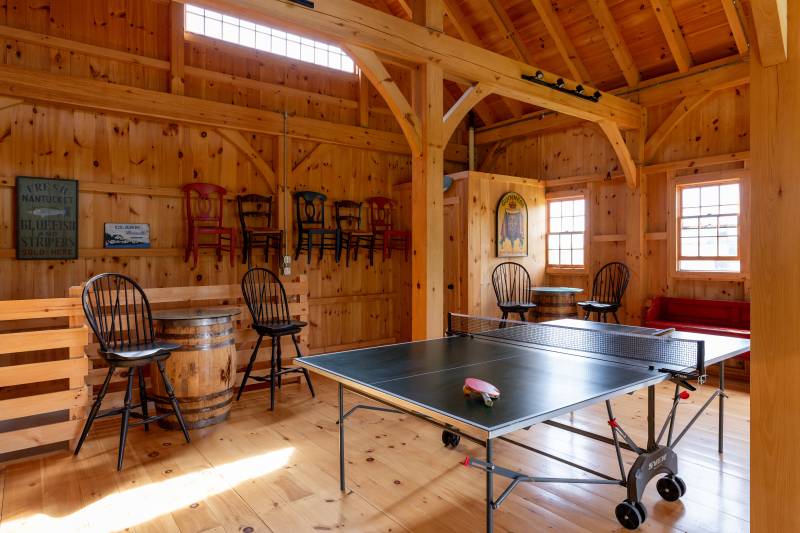 Post & beam barn interior • A great place to hang out