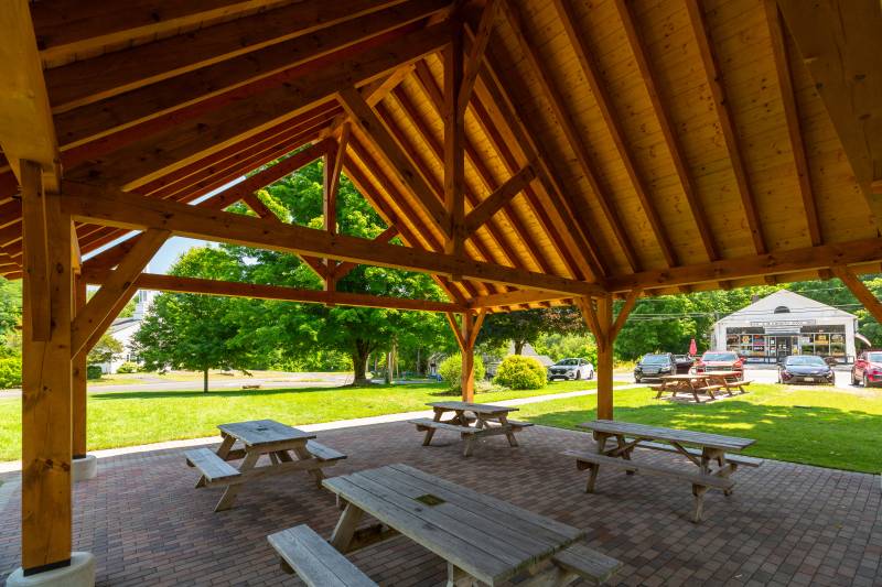 Grab lunch from the Granville Country Store, and enjoy it beneath the pavilion