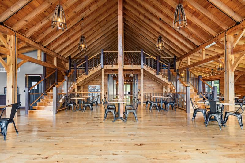 64' x 80' Timber Frame Distillery Building Interior
